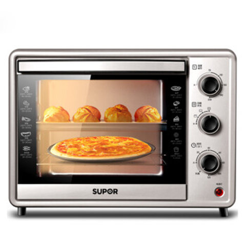 苏泊尔 多功能家用电烤箱30L 复古银