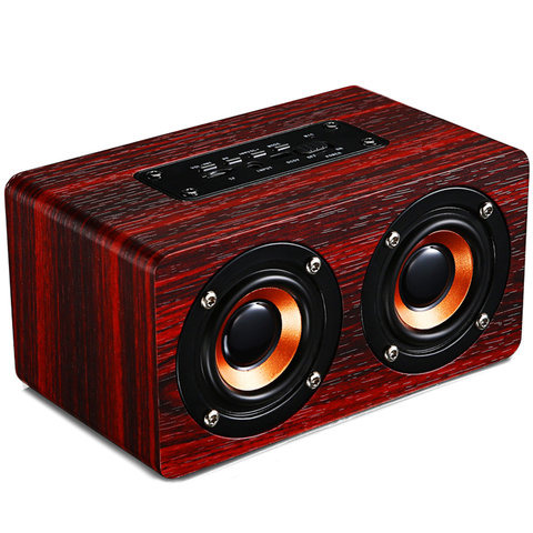 喜木ximu 蓝牙音箱无线迷你木质小音响双喇叭重低音小音箱 xm-w5